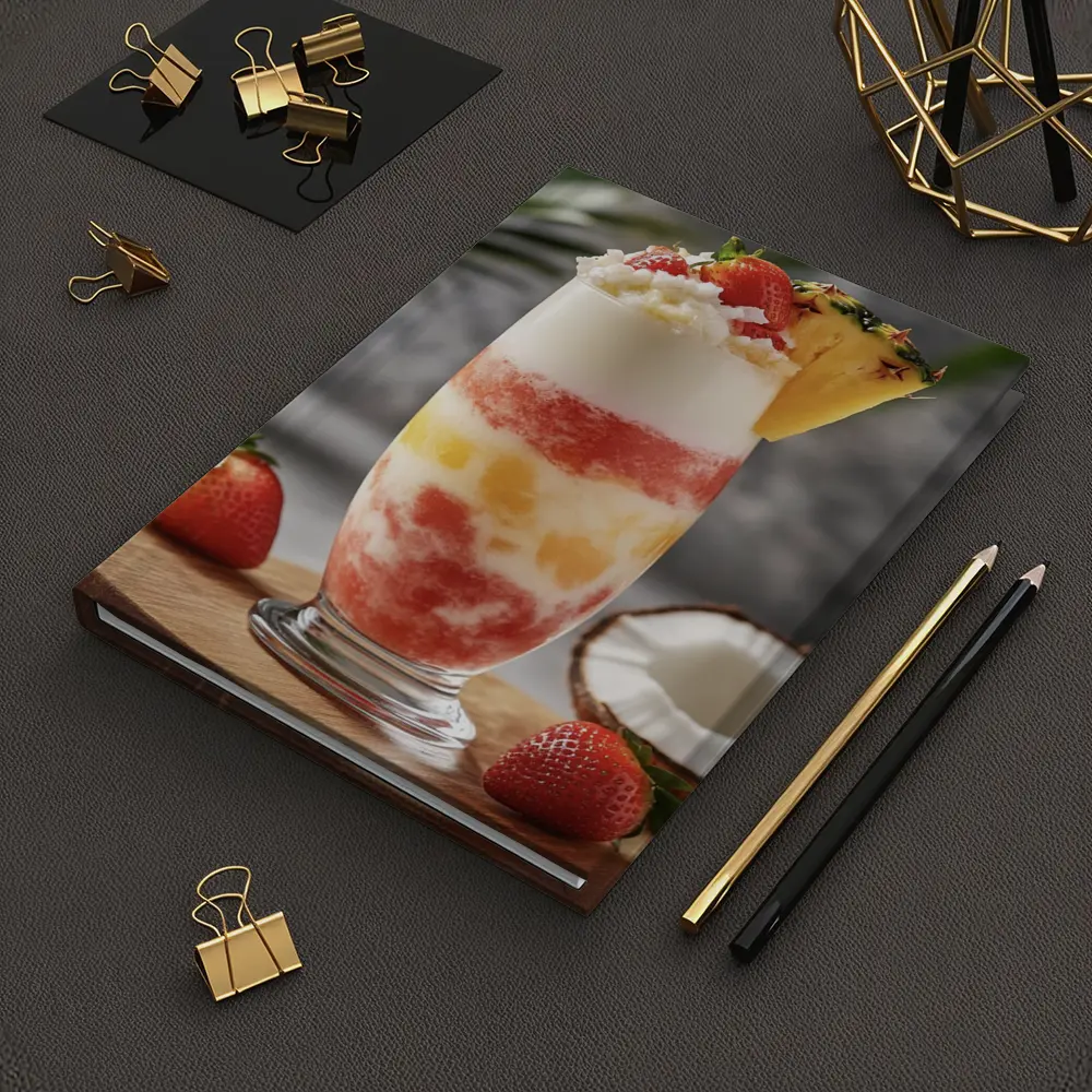 Tropical Strawberry Pineapple Coconut Layered Drink – Notebooks