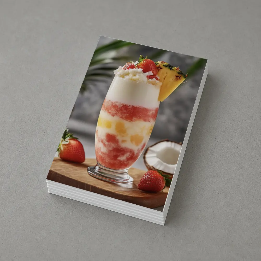 Tropical Strawberry Pineapple Coconut Layered Drink – Postcards