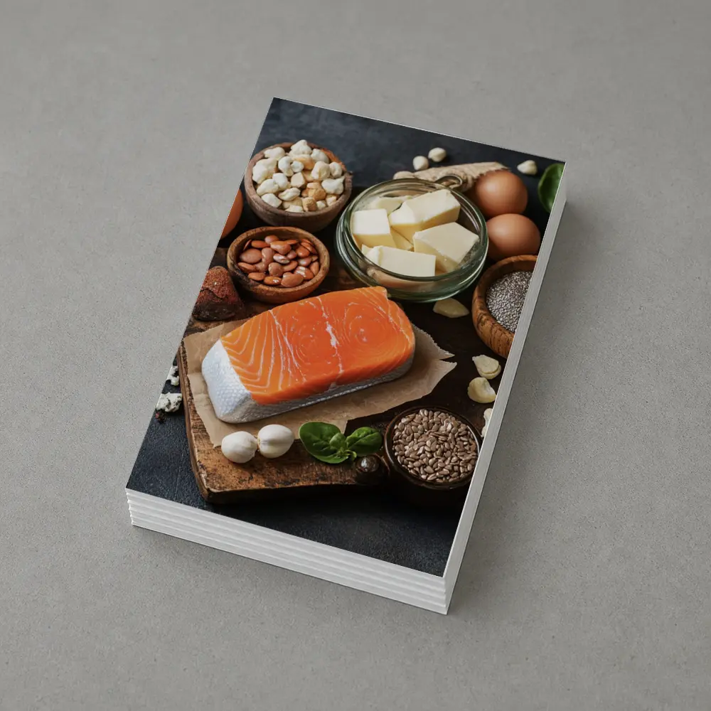 Salmon Eggs Nuts Seeds Food Dark Background – Postcards