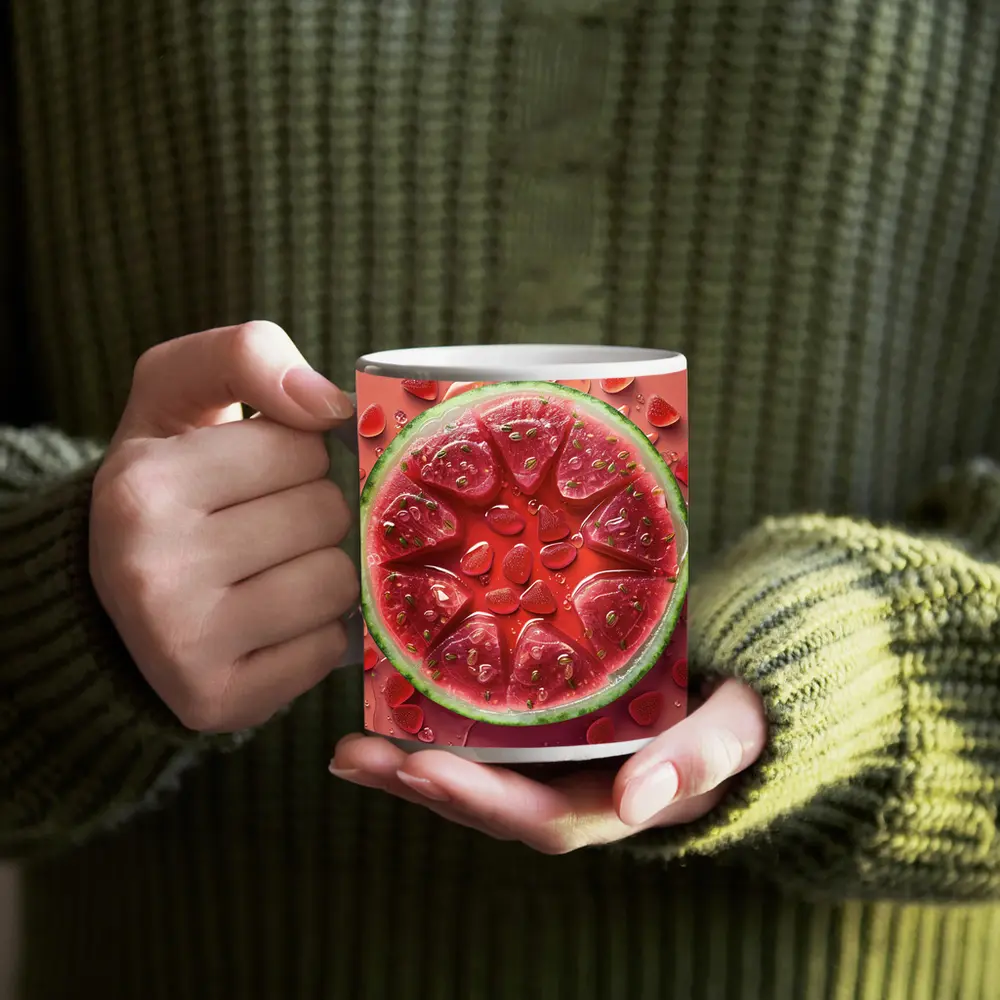 Watermelon Slices Gummy Candy Art – Mugs