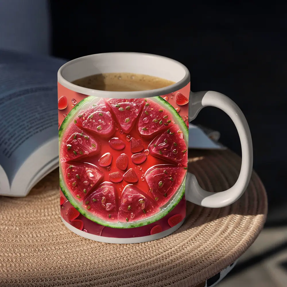 Watermelon Slices Gummy Candy Art – Mugs