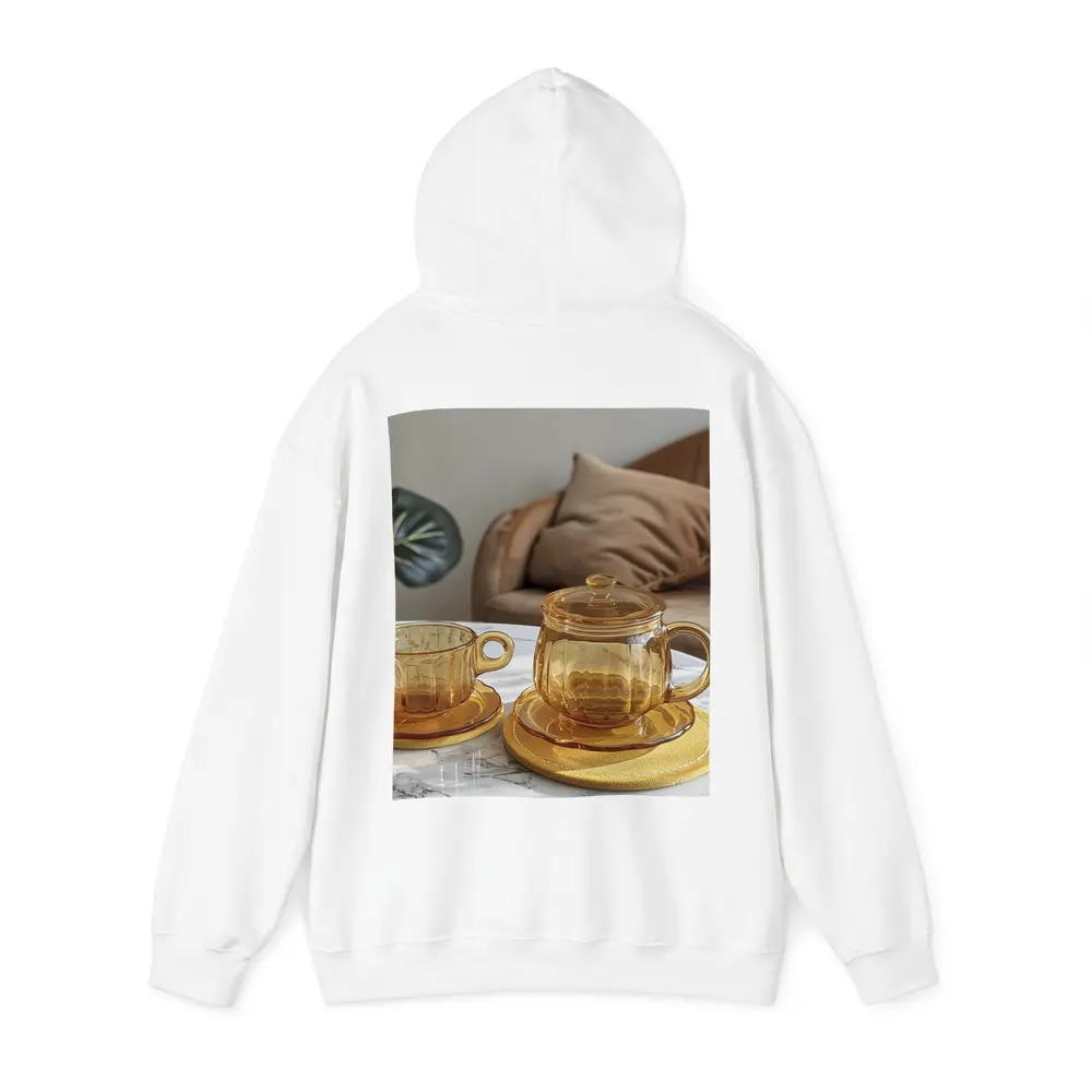 Amber Glass Tea Set Marble Table – Hoodies