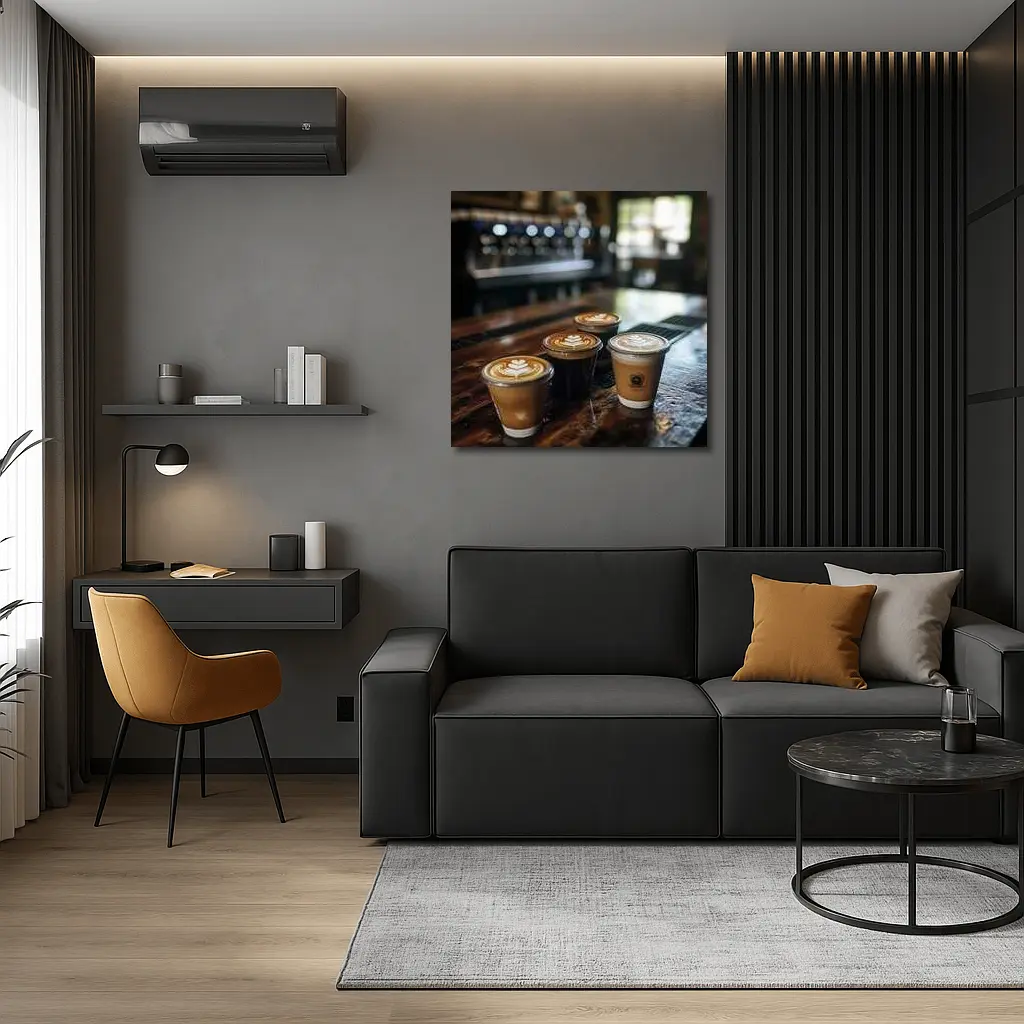 Latte Art Coffee Cups Cafe Bar – Wall Art