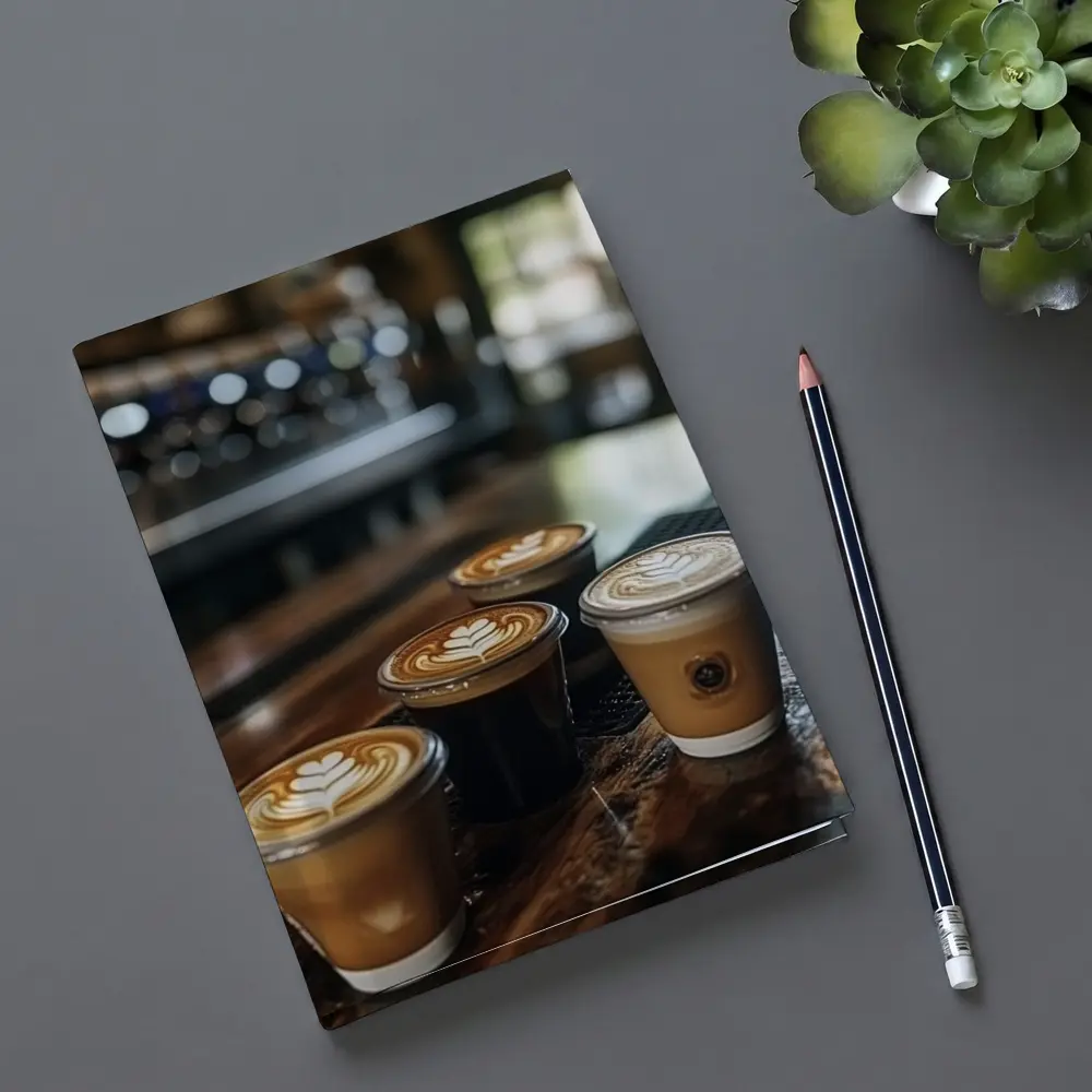 Latte Art Coffee Cups Cafe Bar – Notebooks
