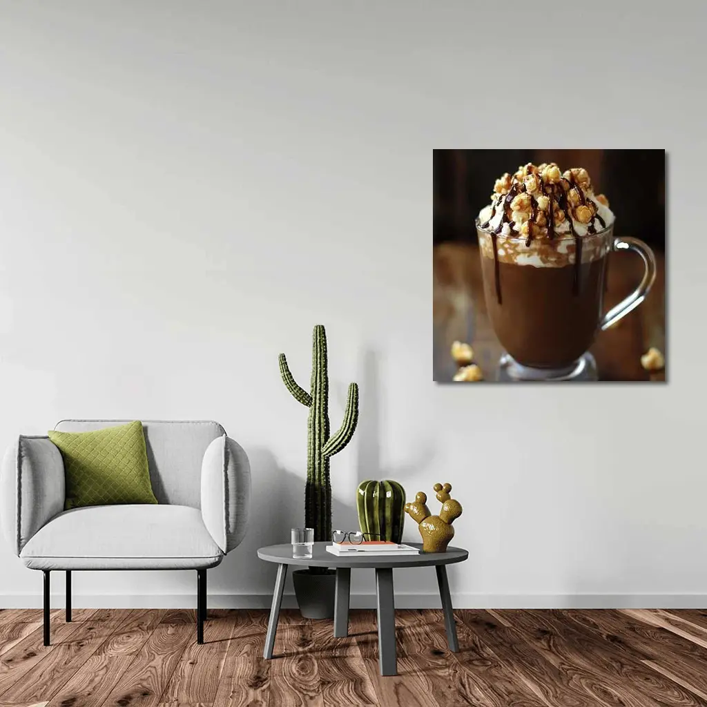 Hot Chocolate Caramel Popcorn Whipped Cream Mug – Wall Art