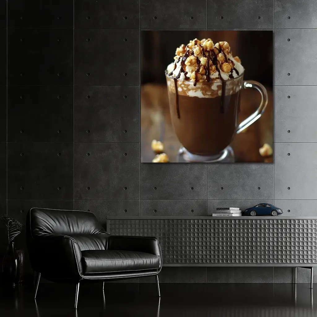 Hot Chocolate Caramel Popcorn Whipped Cream Mug – Wall Art