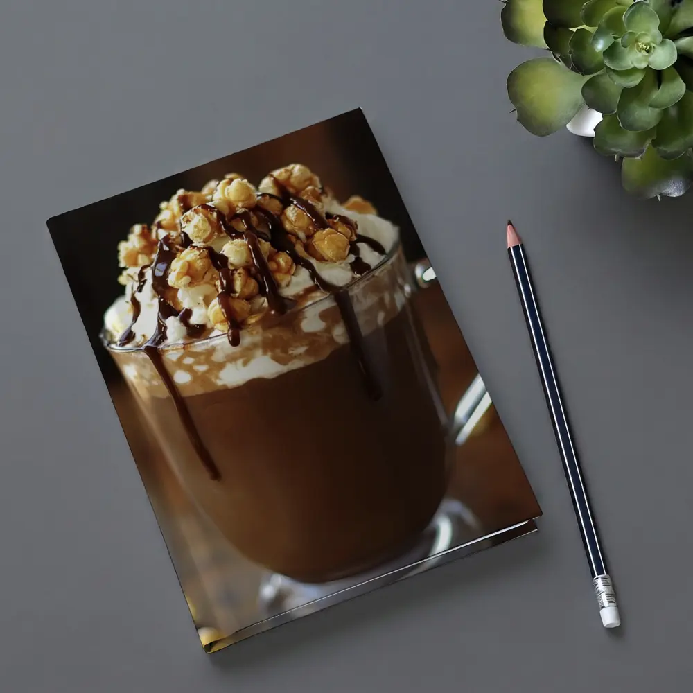 Hot Chocolate Caramel Popcorn Whipped Cream Mug – Notebooks