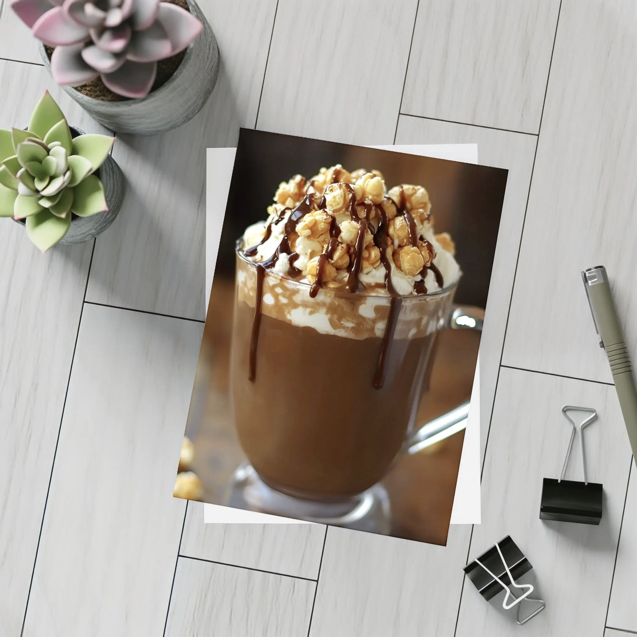 Hot Chocolate Caramel Popcorn Whipped Cream Mug – Postcards
