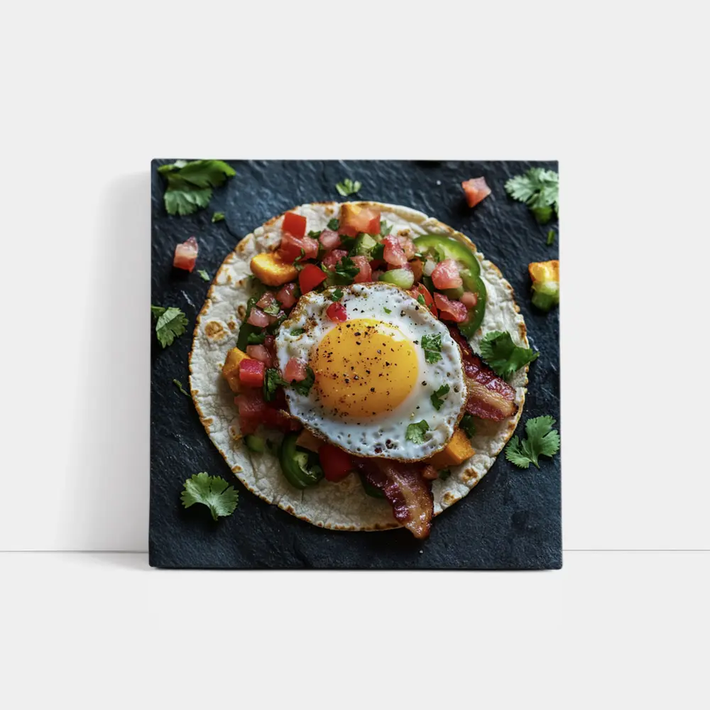 Breakfast Taco Fried Egg Pico de Gallo – Wall Art