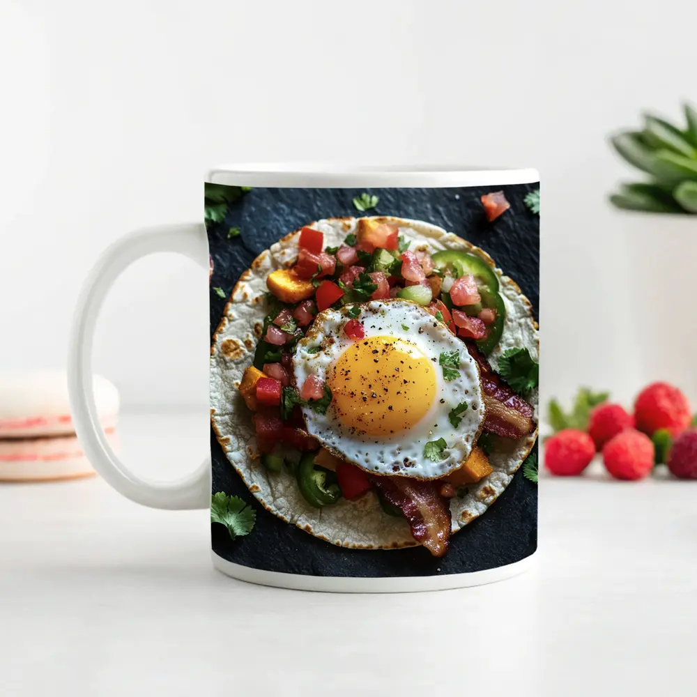 Breakfast Taco Fried Egg Pico de Gallo – Mugs