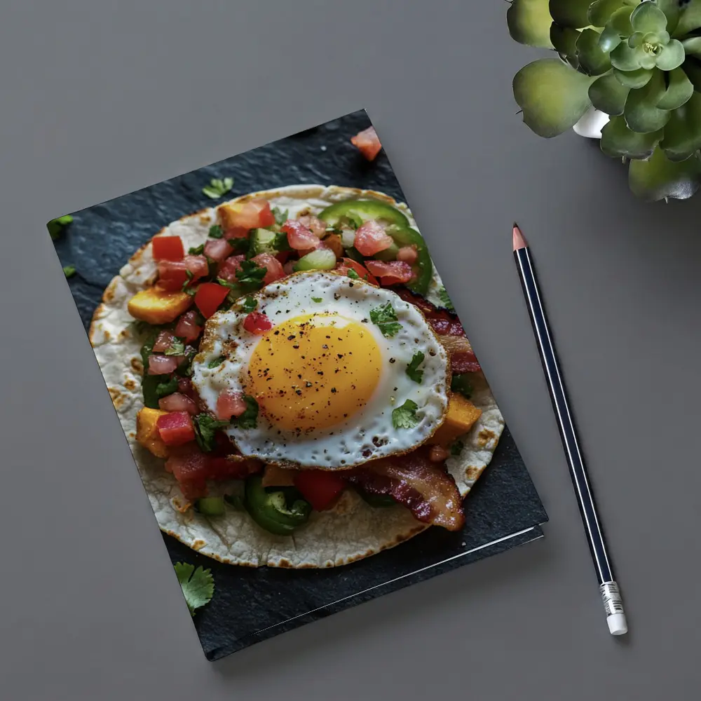 Breakfast Taco Fried Egg Pico de Gallo – Notebooks