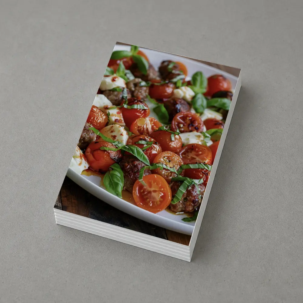 Meatballs Tomatoes Mozzarella Basil Italian Platter – Postcards