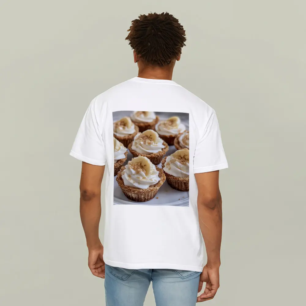 Mini Banana Cream Cheesecakes White Plate – T-Shirts