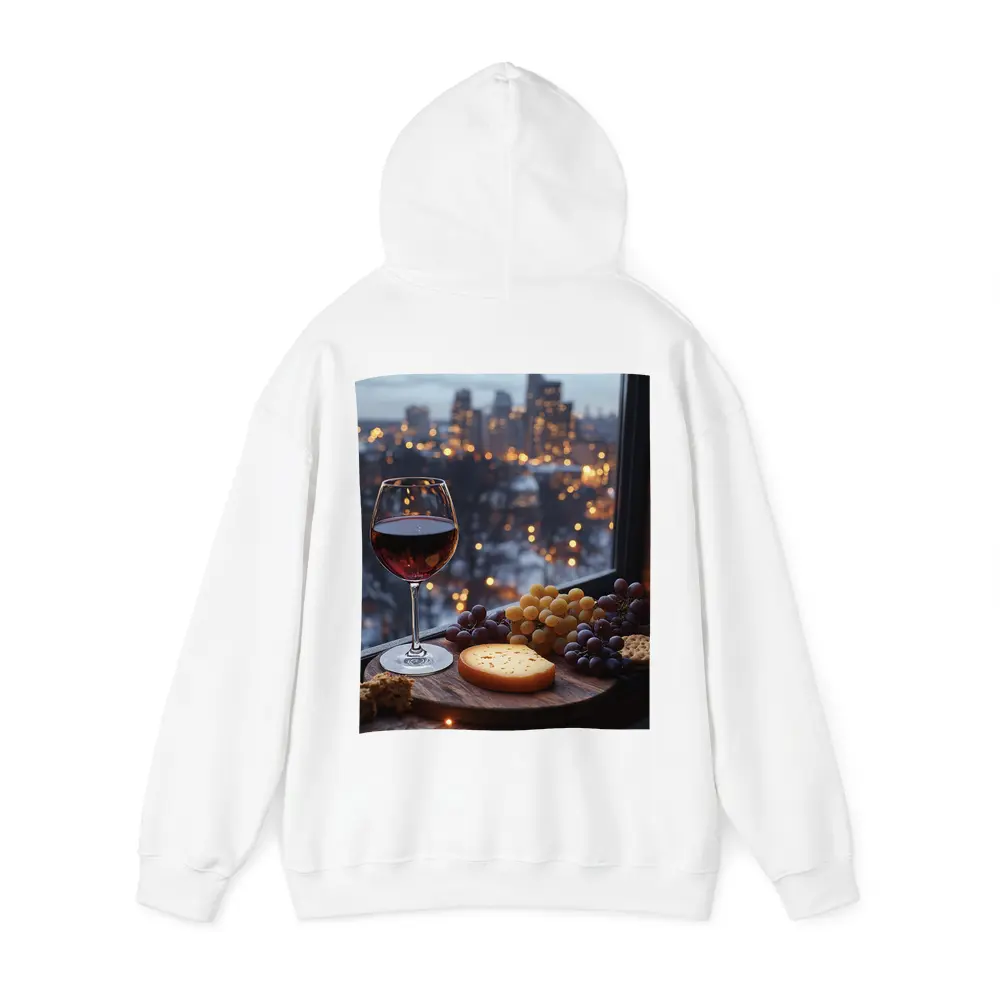 Red Wine Cheese Board City Night View – Hoodies