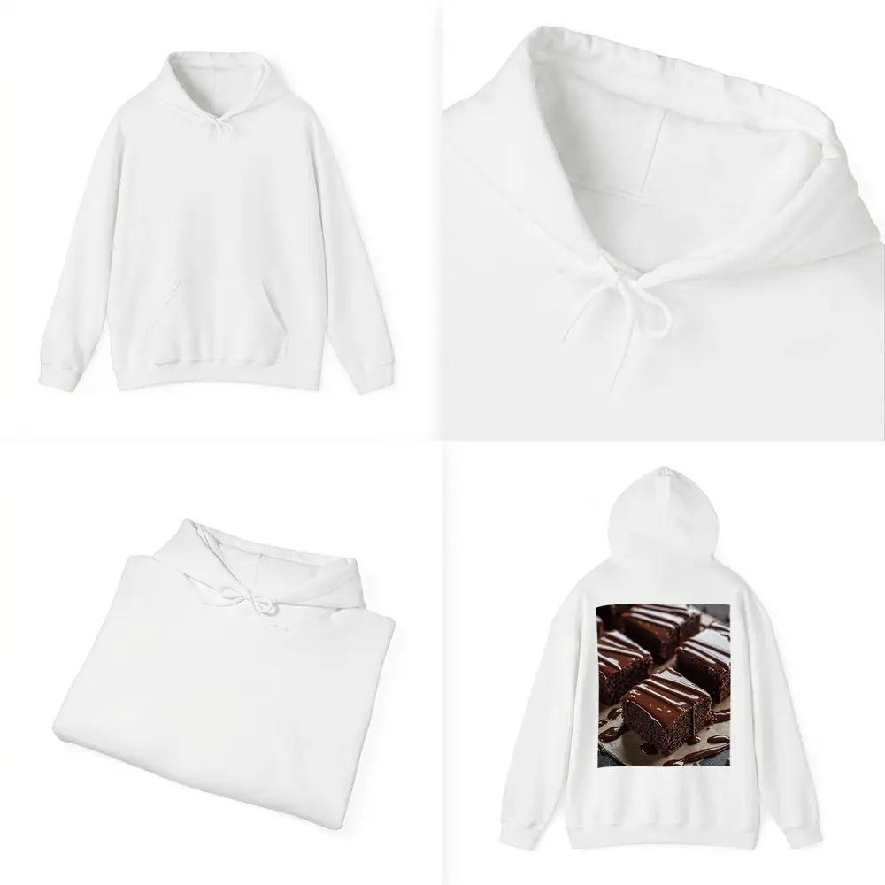 Chocolate Brownies With Glossy Ganache Drizzle – Hoodies