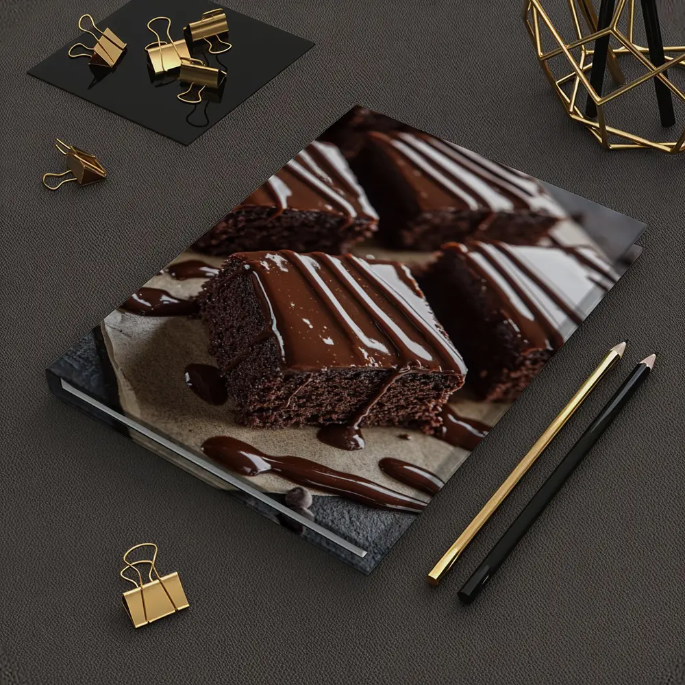 Chocolate Brownies With Glossy Ganache Drizzle – Notebooks