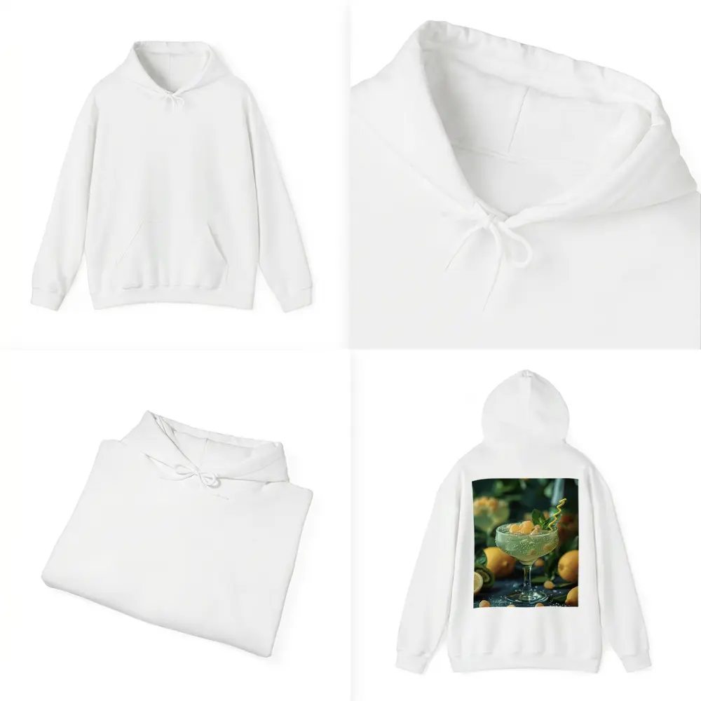 Citrus Cocktail Glass With Lemon Fruit – Hoodies