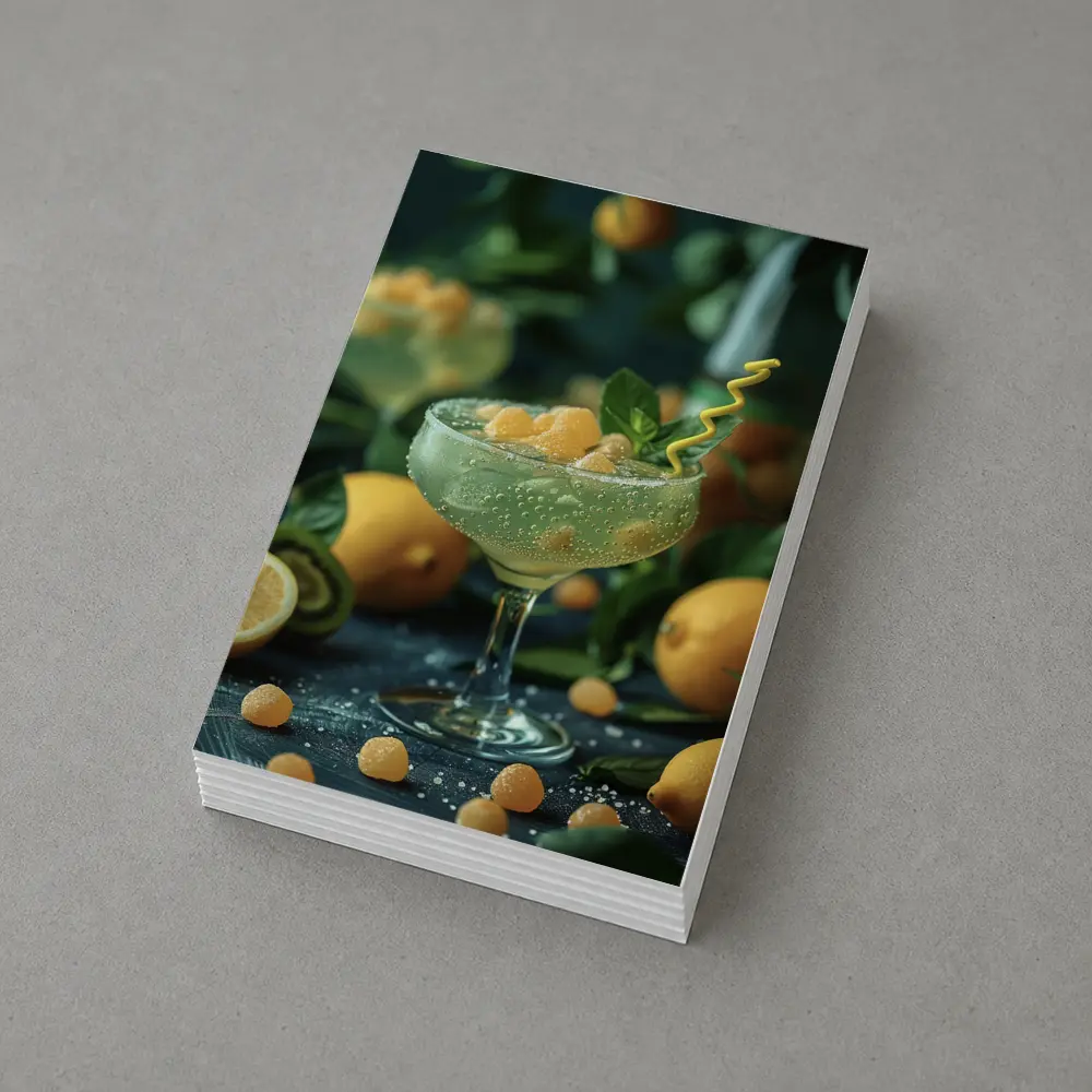 Citrus Cocktail Glass With Lemon Fruit – Postcards