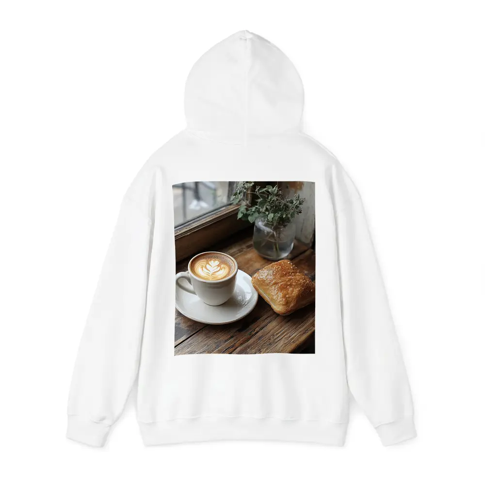 Latte Art Coffee Pastry Rustic Window – Hoodies