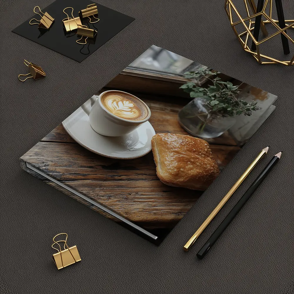 Latte Art Coffee Pastry Rustic Window – Notebooks