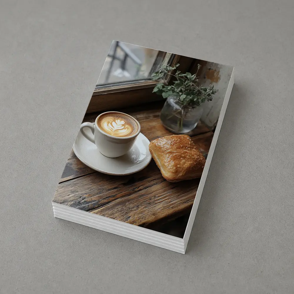 Latte Art Coffee Pastry Rustic Window – Postcards