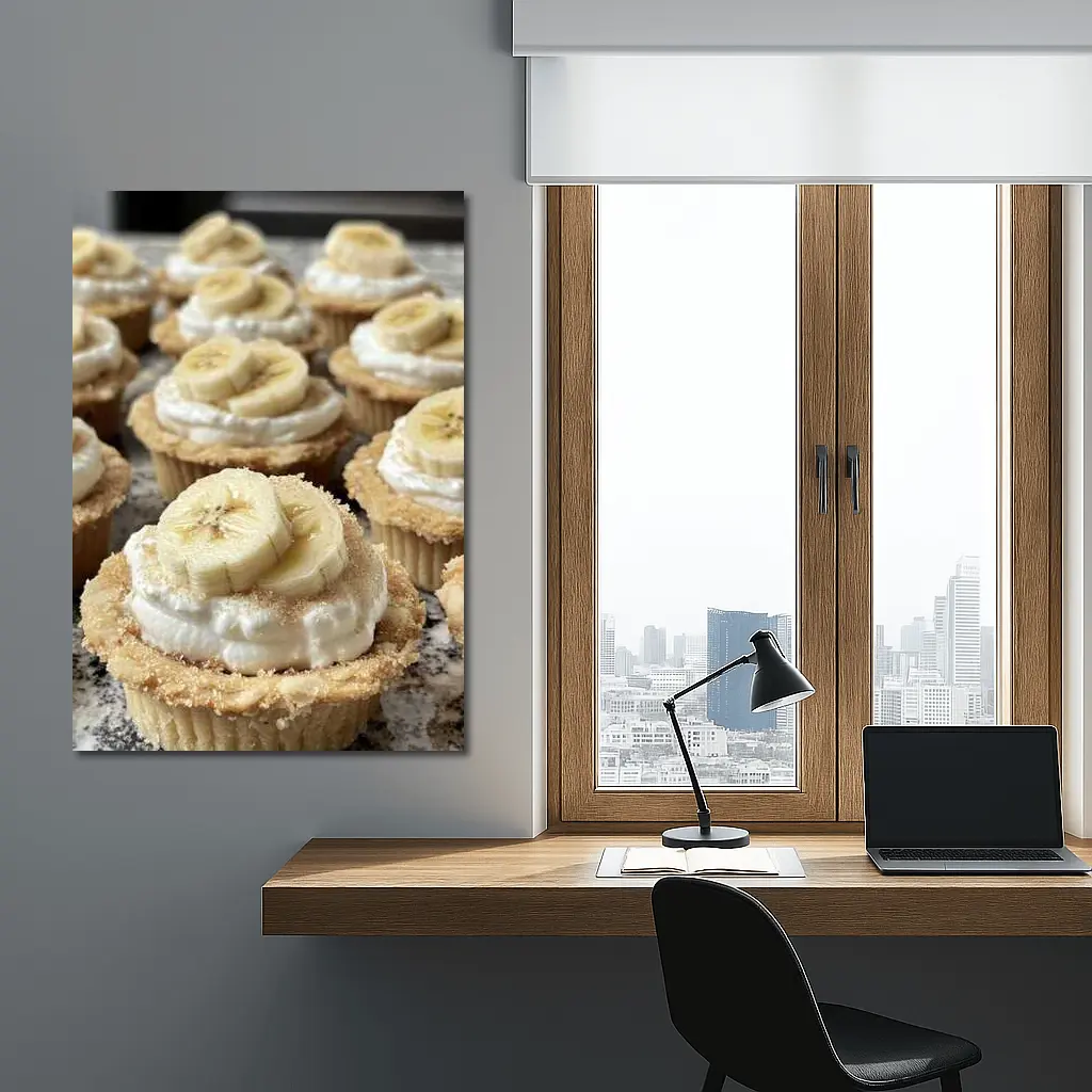 Banana Cream Cupcakes With Graham Cracker Crust – Wall Art