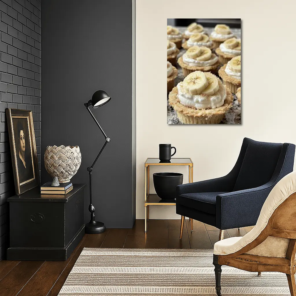 Banana Cream Cupcakes With Graham Cracker Crust – Wall Art