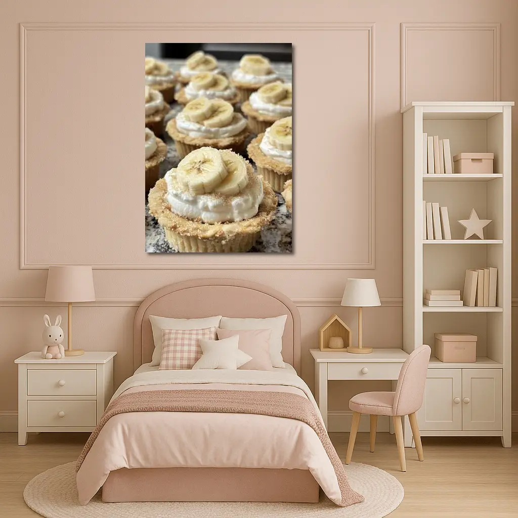 Banana Cream Cupcakes With Graham Cracker Crust – Wall Art
