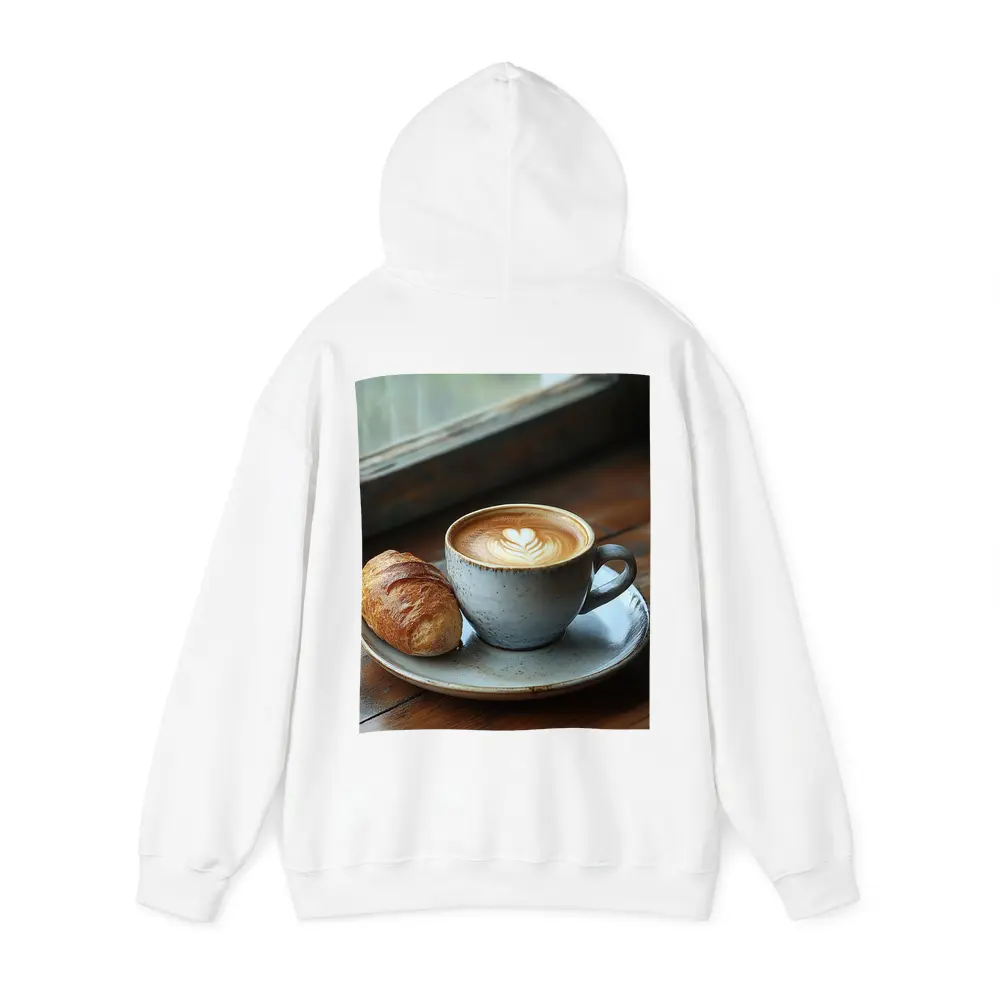 Latte Art Coffee Cup Croissant Window – Hoodies