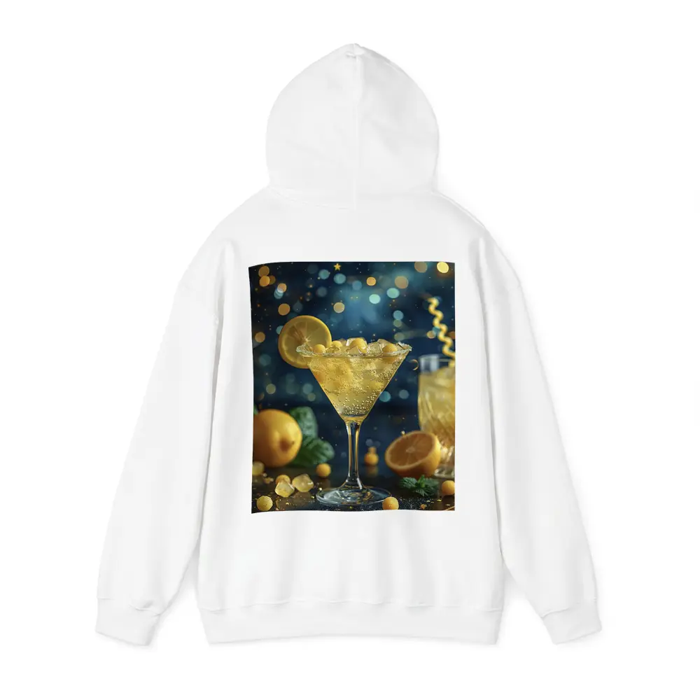 Lemon Martini Cocktail Starry Night Background – Hoodies