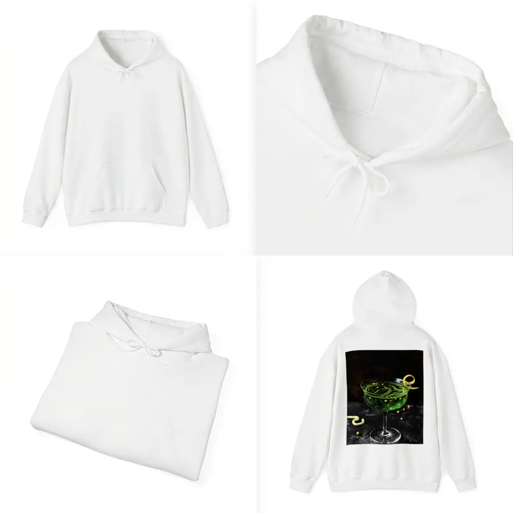 Green Cocktail Glass Dark Moody Background – Hoodies