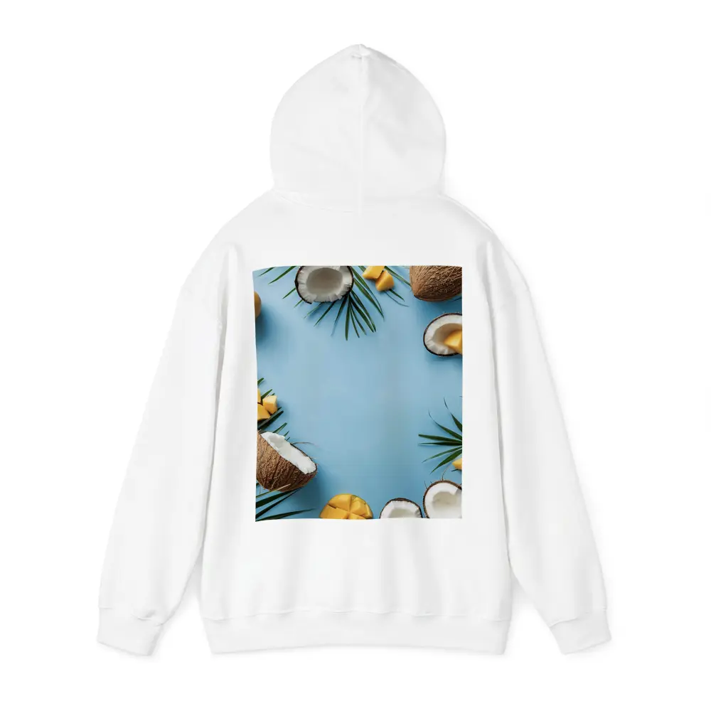 Coconuts and Mango on Blue Background – Hoodies
