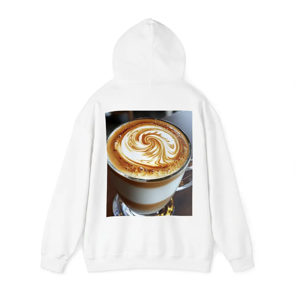Latte Art Swirl Glass Cup Cafe – Hoodies