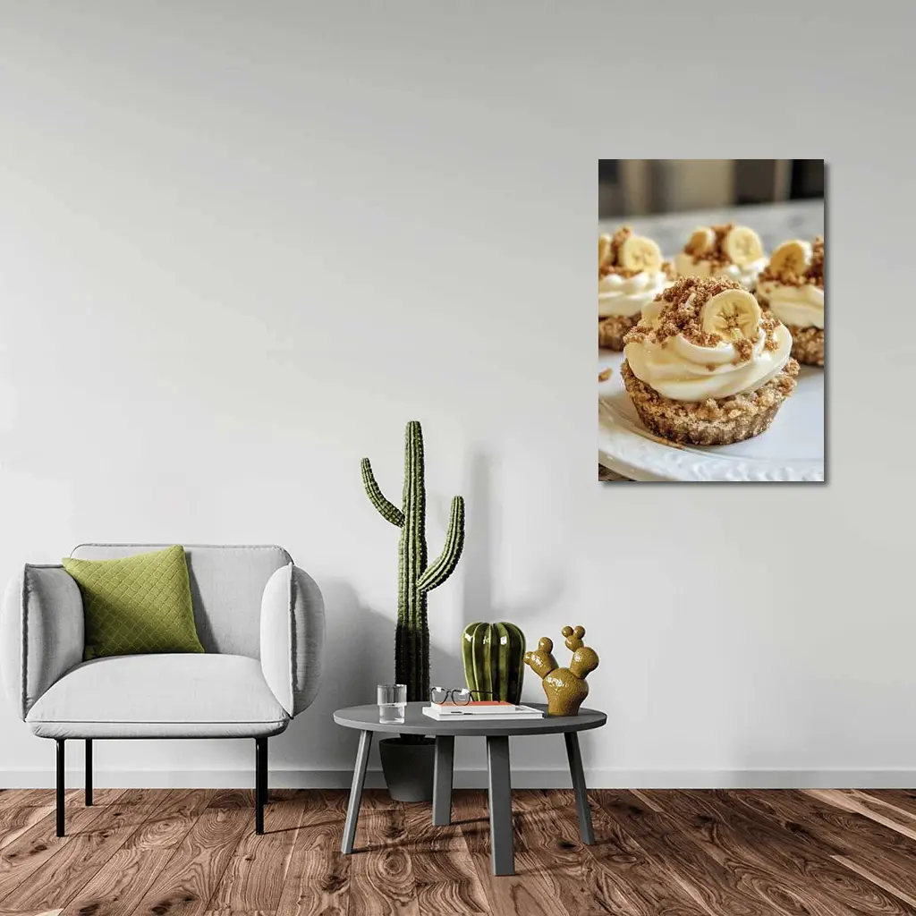Banana Cream Cupcakes With Crumble Topping – Wall Art