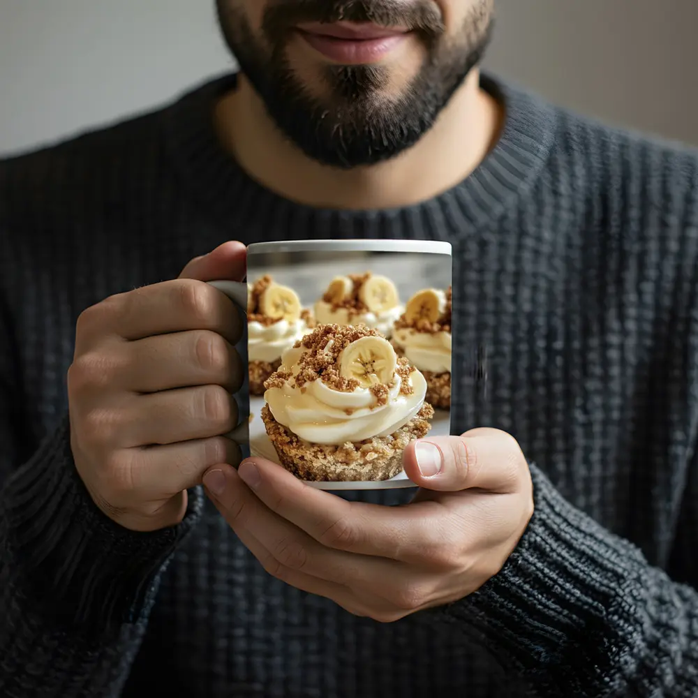 Banana Cream Cupcakes With Crumble Topping – Mugs