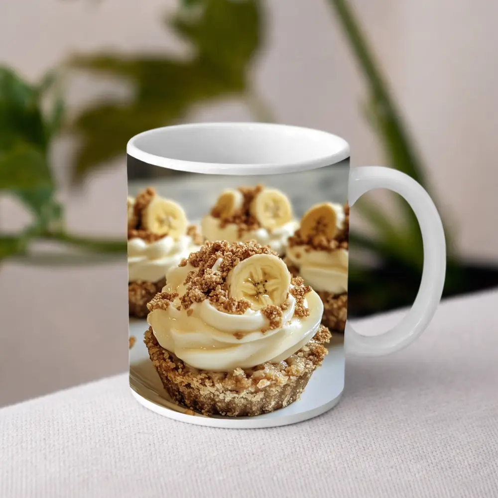 Banana Cream Cupcakes With Crumble Topping – Mugs