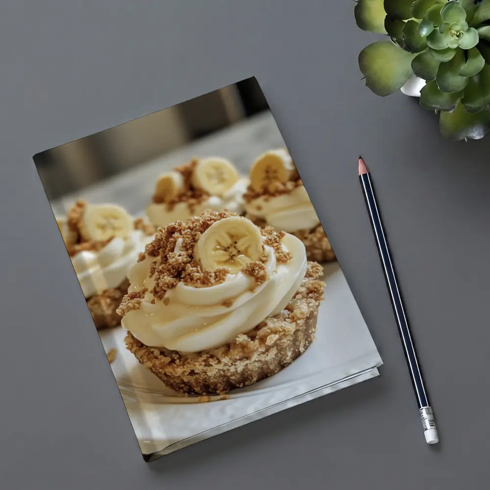 Banana Cream Cupcakes With Crumble Topping – Notebooks
