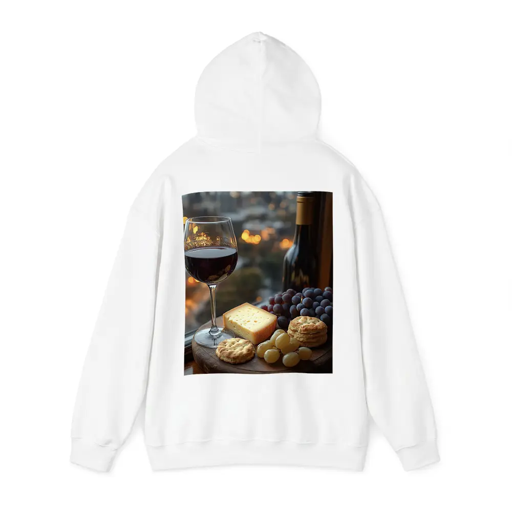 Red Wine Glass Cheese Board City View – Hoodies