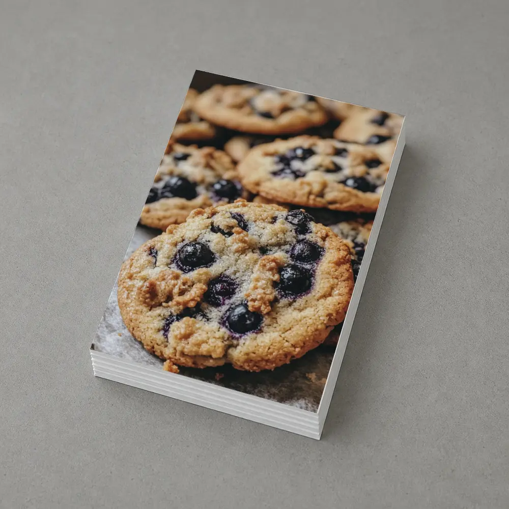 Blueberry Cookies Close Up Food Photography – Postcards