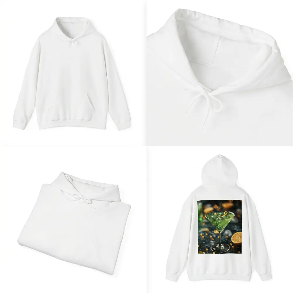 Green Martini Cocktail Gold Bokeh Dark – Hoodies