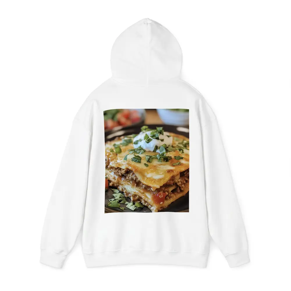 Beef Lasagna Slice Topped With Sour Cream – Hoodies
