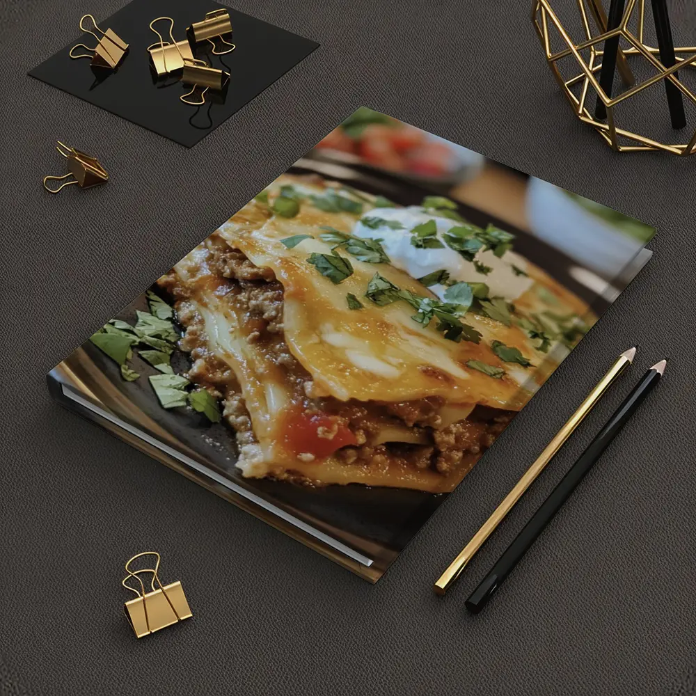 Beef Lasagna Slice Topped With Sour Cream – Notebooks