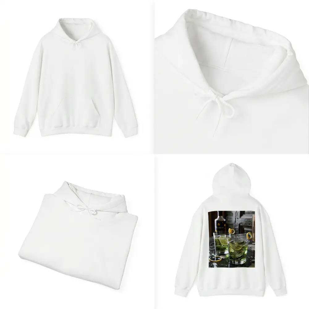 Green Gin Cocktails on Marble Bar – Hoodies