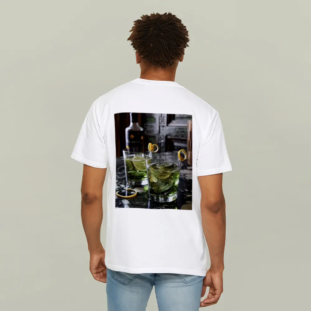 Green Gin Cocktails on Marble Bar – T-Shirts
