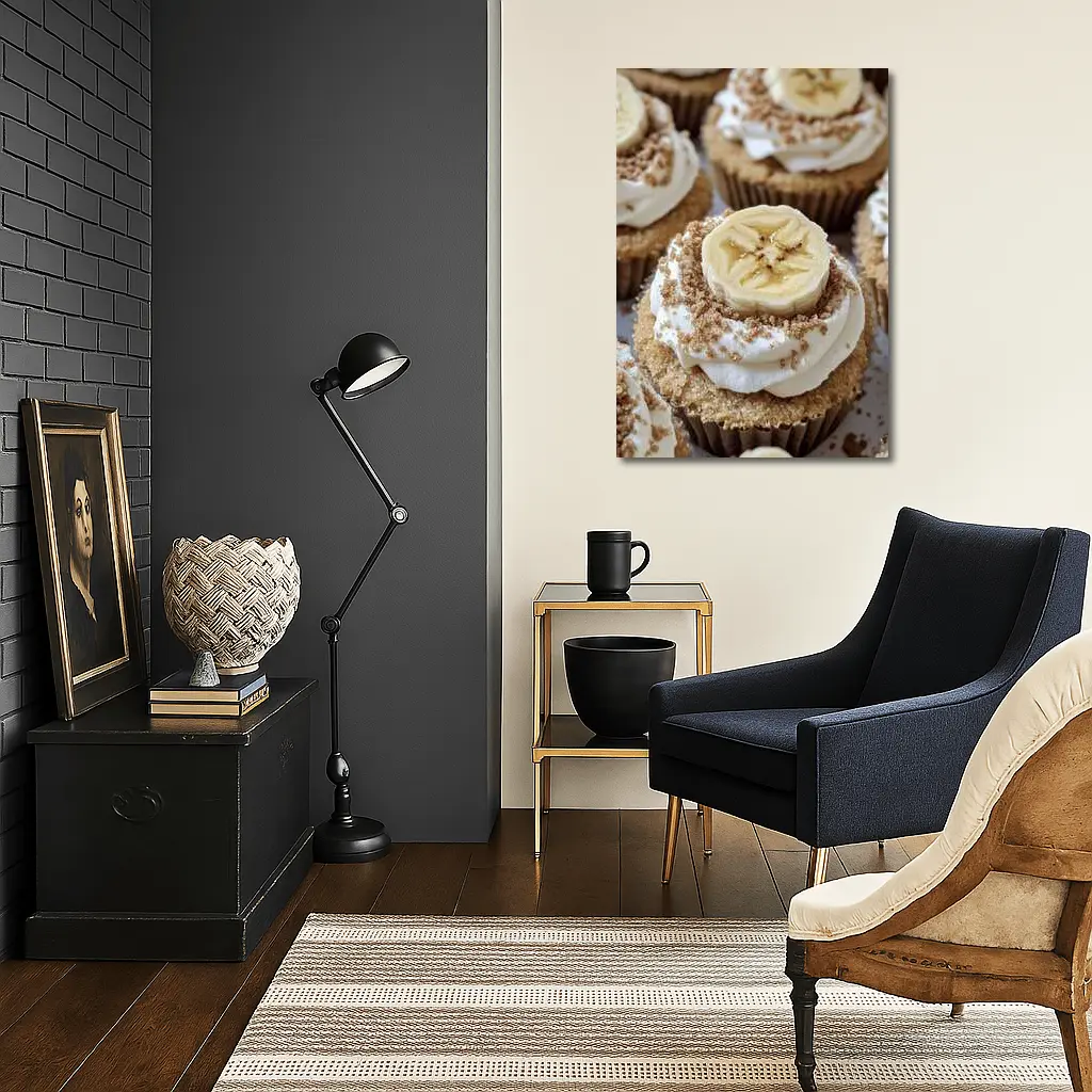 Banana Cupcakes With Cinnamon Crumble Frosting – Wall Art