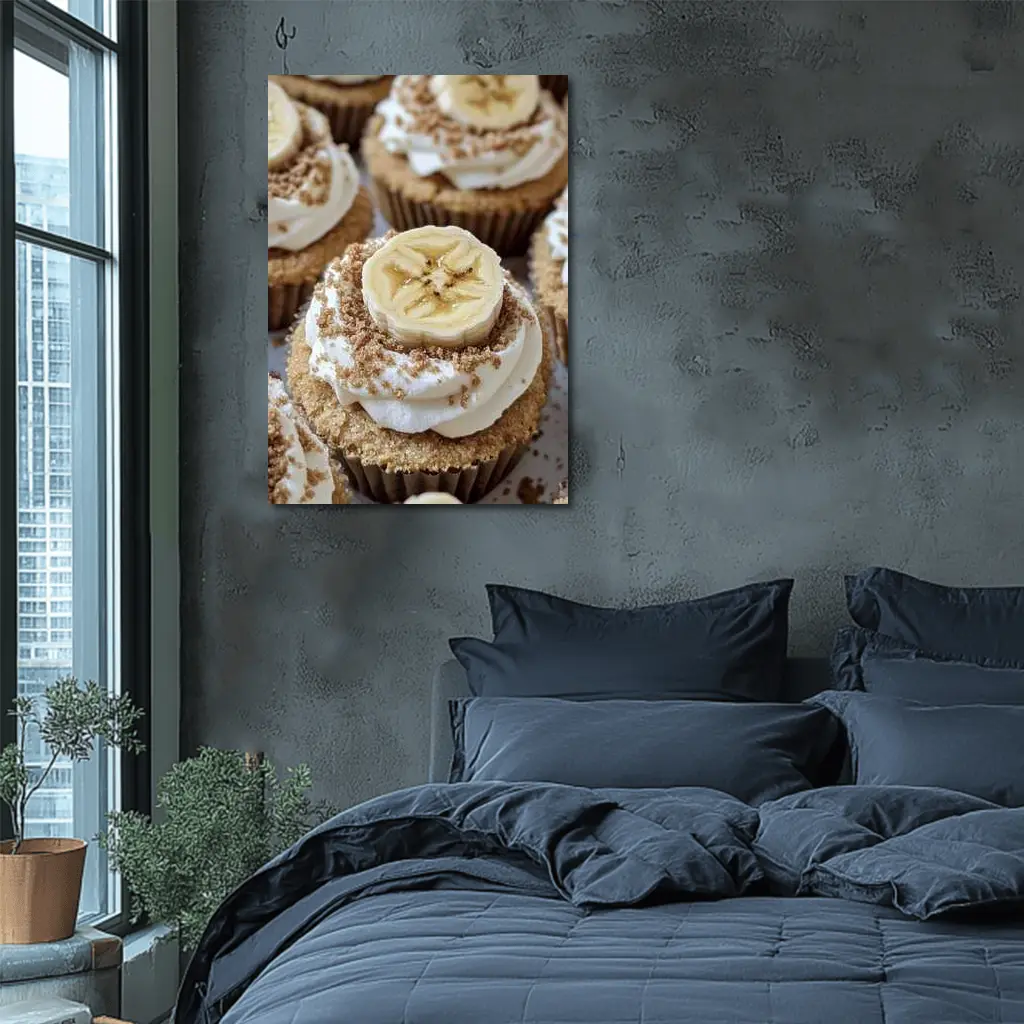 Banana Cupcakes With Cinnamon Crumble Frosting – Wall Art