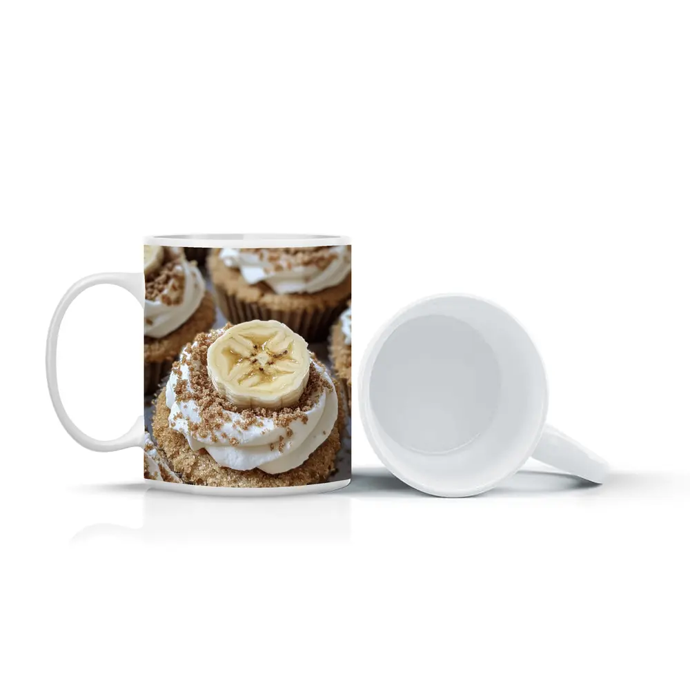 Banana Cupcakes With Cinnamon Crumble Frosting – Mugs