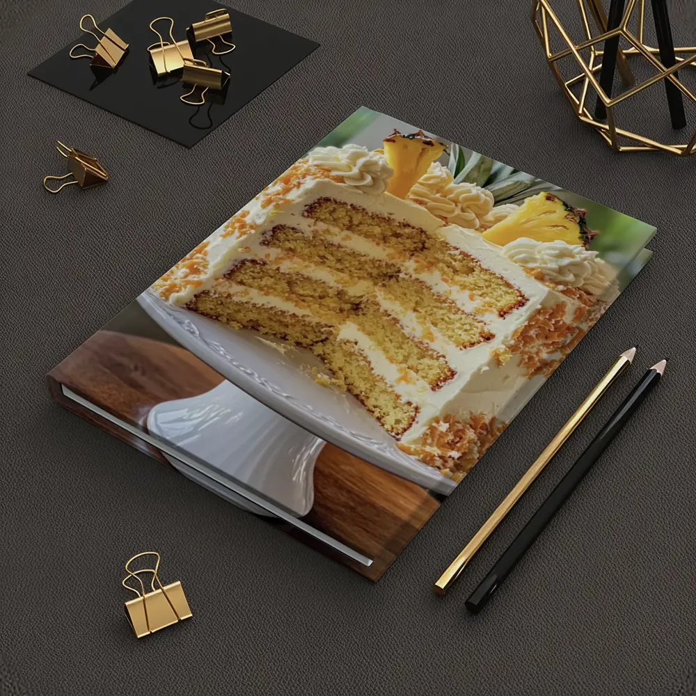 Pineapple Coconut Layer Cake On Stand – Notebooks