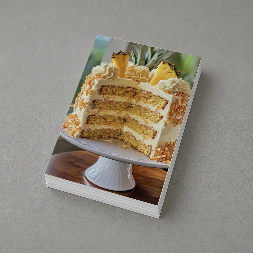 Pineapple Coconut Layer Cake On Stand – Postcards