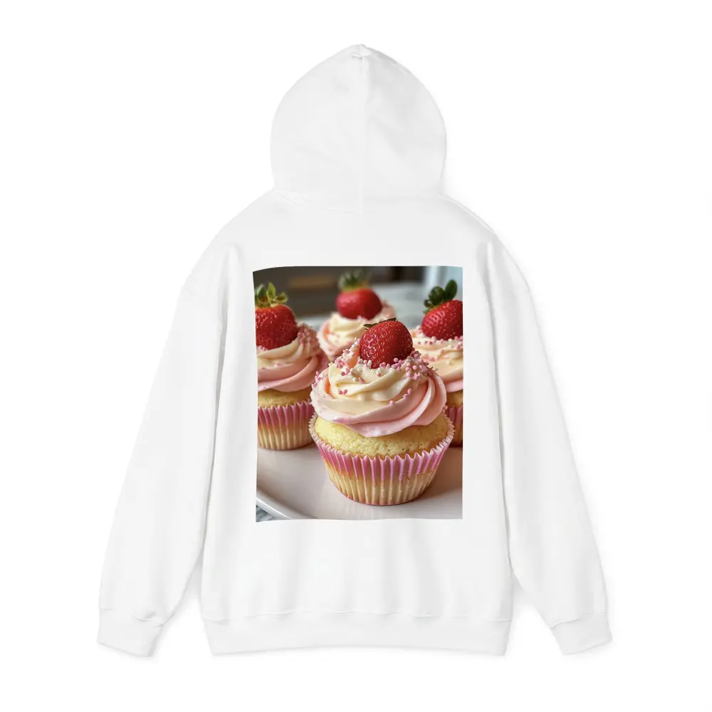 Strawberry Cupcakes Pink Frosting Sprinkles Kitchen – Hoodies